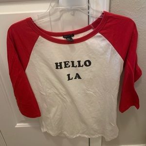 Forever 21 Hello LA Baseball Shirt